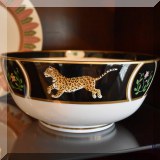 P07. Lynn Chase porcelain jaguar bowl. 